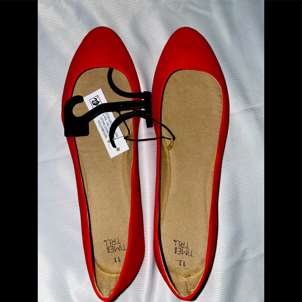Red and tan flats